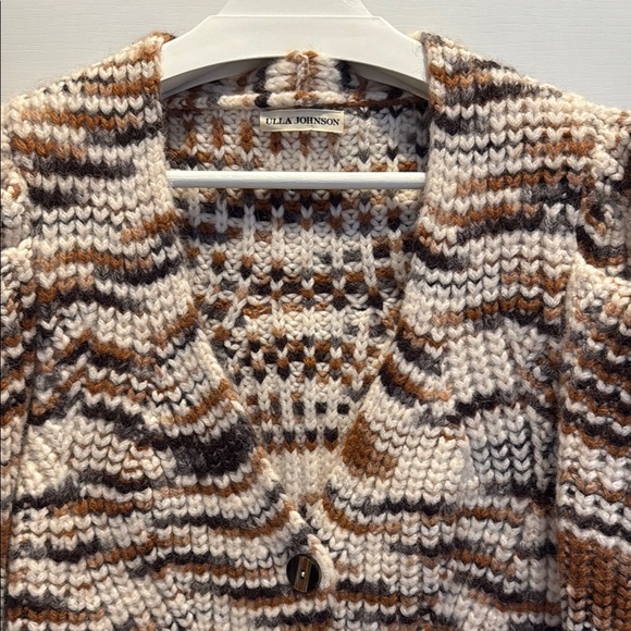 Ulla Johnson Alpaca Brown and Cream Cardigan - size P - Picture 2 of 3